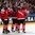PRAGUE, CZECH REPUBLIC - MAY 3: Canada's Taylor Hall #4 celebrates with Matt Duchene #9, Tyson Barrie #22 and Jordan Eberle #14 after scoring a second period goal against Germany during preliminary round action at the 2015 IIHF Ice Hockey World Championship. (Photo by Andre Ringuette/HHOF-IIHF Images)

